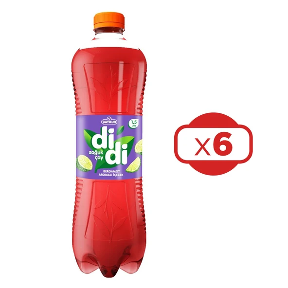 Çaykur Didi Bergamot Aromalı Soğuk Çay 1500 ml x 6 Adet