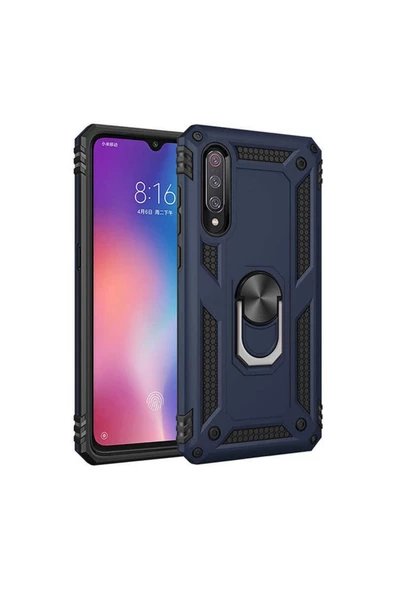 CEPCASE    Xiaomi Mi 9 Kılıf Standlı Magnet Mıknatıslı Yüzük Armored Zırhlı Kapak ürün görseli 1
