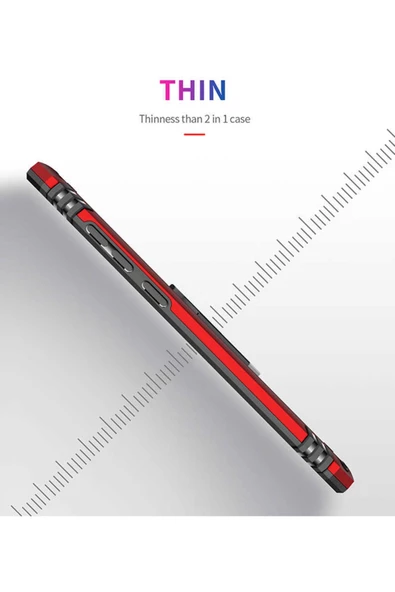 CEPCASE    Xiaomi Redmi Note 7 Kılıf Standlı Magnet Mıknatıslı Yüzük Armored Zırhlı Kapak - Resim 5
