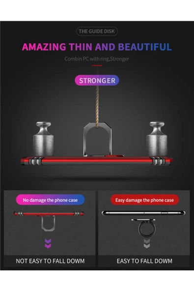 CEPCASE    Samsung Galaxy Note 10 Kılıf Standlı Magnet Mıknatıslı Yüzük Armored Zırhlı Kapak - Resim 5