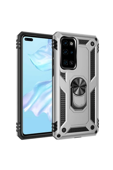 CEPCASE    Huawei P40 Kılıf Standlı Magnet Mıknatıslı Yüzük Armored Zırhlı Kapak ürün görseli