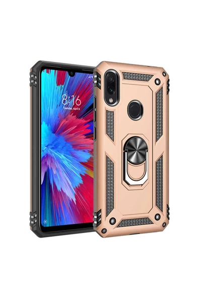 CEPCASE    Xiaomi Redmi Note 7 Kılıf Standlı Magnet Mıknatıslı Yüzük Armored Zırhlı Kapak ürün görseli