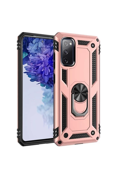 CEPCASE    Samsung Galaxy S20 Fe Kılıf Standlı Magnet Mıknatıslı Yüzük Armored Zırhlı Kapak ürün görseli
