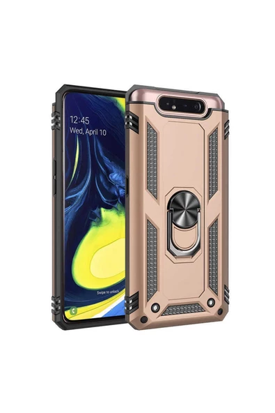 CEPCASE Samsung Galaxy A80 Kılıf Standlı Magnet Mıknatıslı Yüzük Armored Zırhlı Kapak ürün görseli