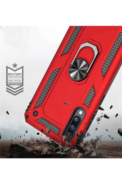 CEPCASE    Samsung Galaxy A30s Kılıf Standlı Magnet Mıknatıslı Yüzük Armored Zırhlı Kapak - Resim 6