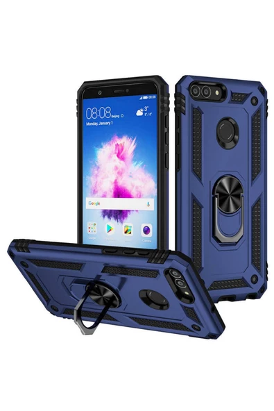 CEPCASE    Huawei P Smart Kılıf Standlı Magnet Mıknatıslı Yüzük Armored Zırhlı Kapak ürün görseli