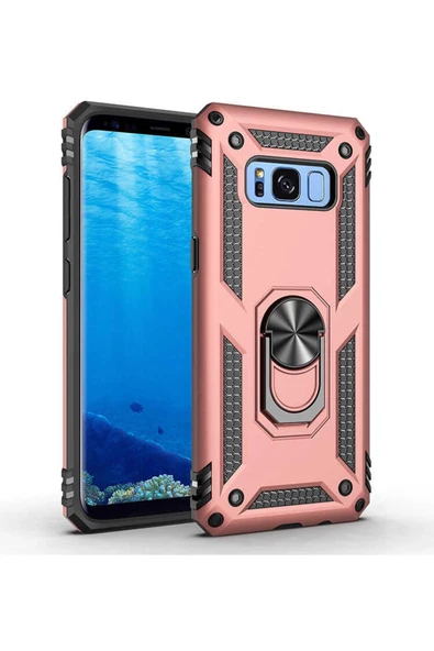 CEPCASE    Samsung Galaxy S8 Kılıf Standlı Magnet Mıknatıslı Yüzük Armored Zırhlı Kapak ürün görseli