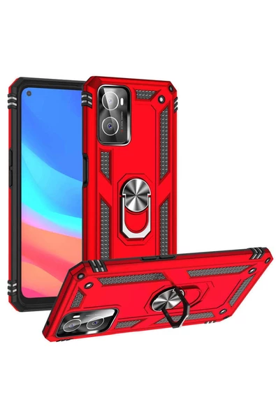 CEPCASE    Oppo A76 Kılıf Standlı Magnet Mıknatıslı Yüzük Armored Zırhlı Kapak ürün görseli