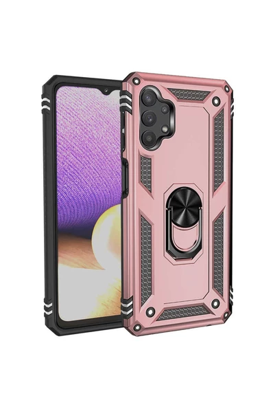CEPCASE    Samsung Galaxy A13 4g Kılıf Standlı Magnet Mıknatıslı Yüzük Armored Zırhlı Kapak ürün görseli