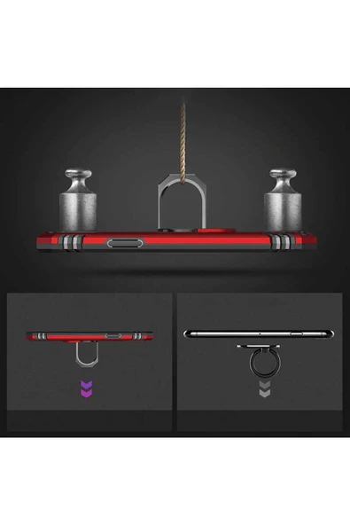 CEPCASE    Iphone 11 Kılıf Standlı Magnet Mıknatıslı Yüzük Armored Zırhlı Kapak - Resim 5