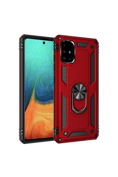 CEPCASE    Samsung Galaxy A51 Kılıf Standlı Magnet Mıknatıslı Yüzük Armored Zırhlı Kapak ürün görseli