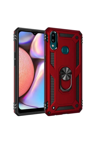 CEPCASE    Samsung Galaxy A10s Kılıf Standlı Magnet Mıknatıslı Yüzük Armored Zırhlı Kapak ürün görseli