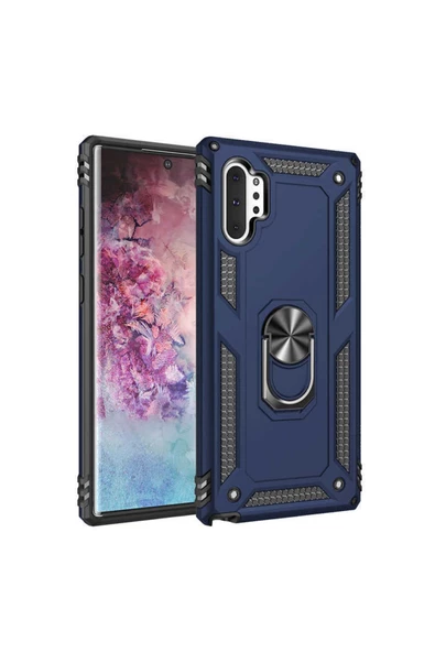CEPCASE    Samsung Galaxy Note 10 Plus Kılıf Standlı Magnet Mıknatıslı Yüzük Armored Zırhlı Kapak ürün görseli