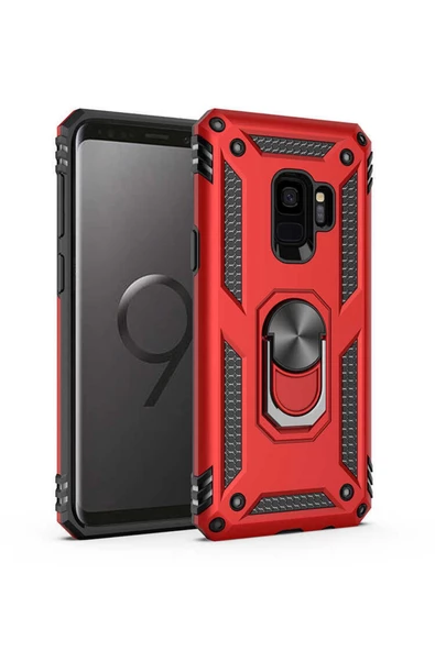 CEPCASE    Samsung Galaxy S9 Kılıf Standlı Magnet Mıknatıslı Yüzük Armored Zırhlı Kapak ürün görseli