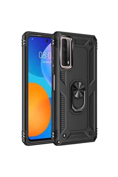 CEPCASE    Huawei P Smart 2021 Kılıf Standlı Magnet Mıknatıslı Yüzük Armored Zırhlı Kapak ürün görseli