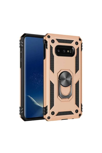 CEPCASE    Samsung Galaxy S10e Kılıf Standlı Magnet Mıknatıslı Yüzük Armored Zırhlı Kapak ürün görseli