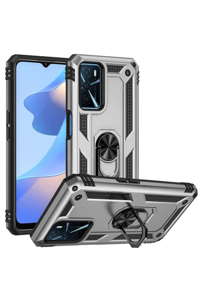 CEPCASE    Oppo A16 Kılıf Standlı Magnet Mıknatıslı Yüzük Armored Zırhlı Kapak ürün görseli