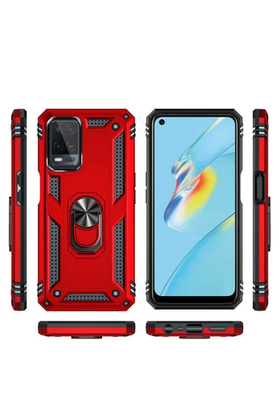 CEPCASE    Oppo A54 4g Kılıf Standlı Magnet Mıknatıslı Yüzük Armored Zırhlı Kapak - Resim 4