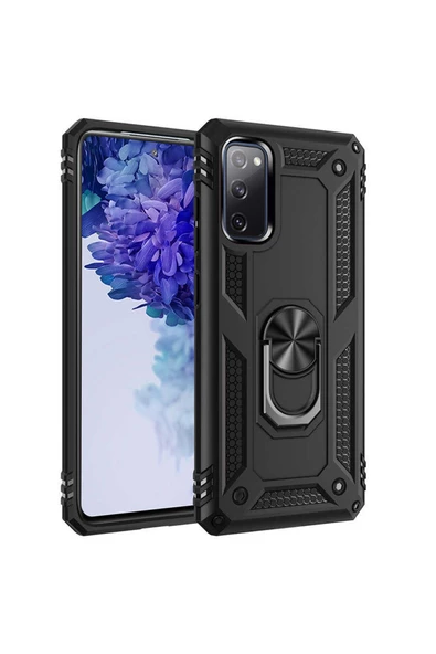 CEPCASE    Samsung Galaxy S20 Fe Kılıf Standlı Magnet Mıknatıslı Yüzük Armored Zırhlı Kapak ürün görseli