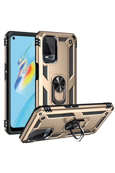 CEPCASE    Oppo A54 4g Kılıf Standlı Magnet Mıknatıslı Yüzük Armored Zırhlı Kapak ürün görseli