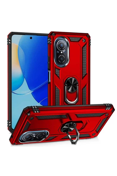 CEPCASE    Huawei Nova 9 Se Kılıf Standlı Magnet Mıknatıslı Yüzük Armored Zırhlı Kapak ürün görseli