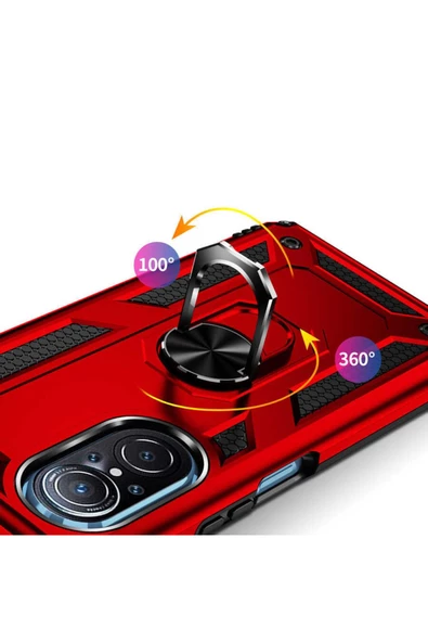 CEPCASE    Huawei Nova 9 Se Kılıf Standlı Magnet Mıknatıslı Yüzük Armored Zırhlı Kapak - Resim 6