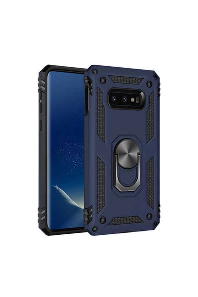 CEPCASE    Samsung Galaxy S10e Kılıf Standlı Magnet Mıknatıslı Yüzük Armored Zırhlı Kapak ürün görseli 1
