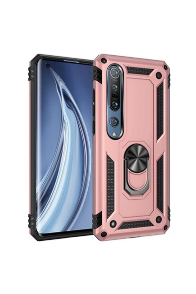 CEPCASE    Xiaomi Mi Note 10 Lite Kılıf Standlı Magnet Mıknatıslı Yüzük Armored Zırhlı Kapak ürün görseli