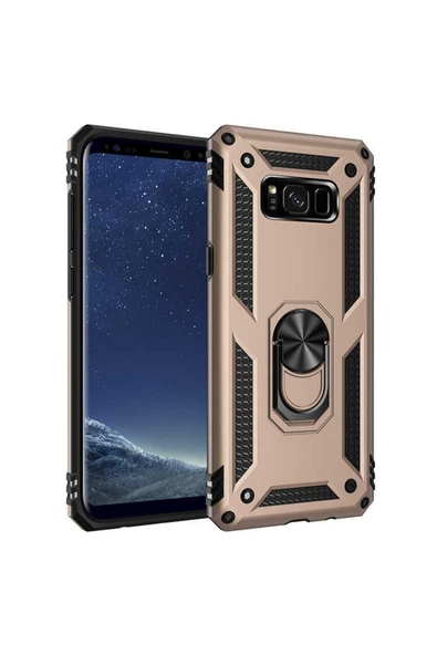CEPCASE Samsung Galaxy S8 Plus Kılıf Standlı Magnet Mıknatıslı Yüzük Armored Zırhlı Kapak ürün görseli