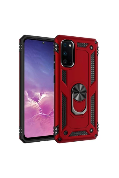 CEPCASE    Samsung Galaxy S20 Kılıf Standlı Magnet Mıknatıslı Yüzük Armored Zırhlı Kapak ürün görseli