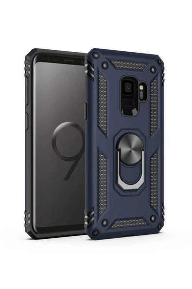 CEPCASE    Samsung Galaxy S9 Kılıf Standlı Magnet Mıknatıslı Yüzük Armored Zırhlı Kapak ürün görseli