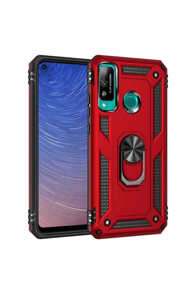 CEPCASE    Huawei P40 Lite E Kılıf Standlı Magnet Mıknatıslı Yüzük Armored Zırhlı Kapak ürün görseli