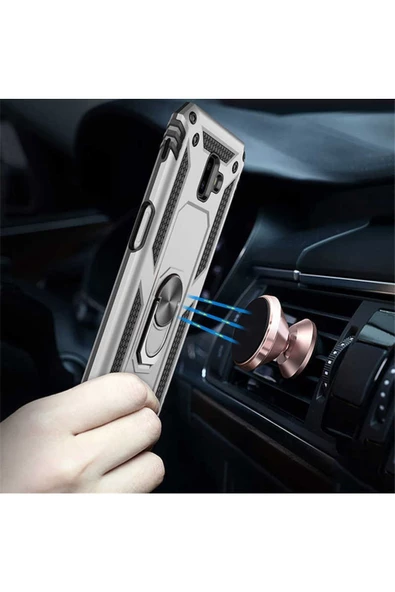 CEPCASE    Iphone 7 Plus Kılıf Standlı Magnet Mıknatıslı Yüzük Armored Zırhlı Kapak - Resim 3