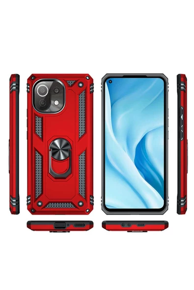 CEPCASE    Xiaomi Mi 11 Lite Kılıf Standlı Magnet Mıknatıslı Yüzük Armored Zırhlı Kapak - Resim 4