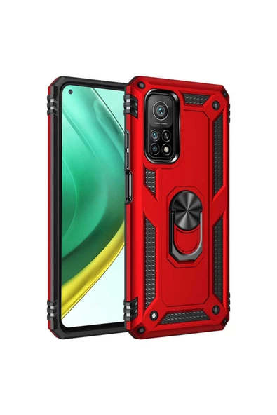 CEPCASE    Xiaomi Mi 10t Pro 5g Kılıf Standlı Magnet Mıknatıslı Yüzük Armored Zırhlı Kapak ürün görseli
