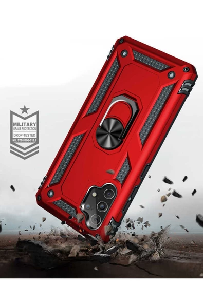 CEPCASE    Samsung Galaxy A32 4g Kılıf Standlı Magnet Mıknatıslı Yüzük Armored Zırhlı Kapak - Resim 6