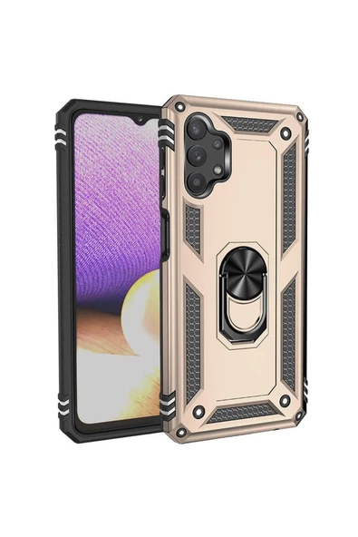 CEPCASE    Samsung Galaxy A13 4g Kılıf Standlı Magnet Mıknatıslı Yüzük Armored Zırhlı Kapak ürün görseli