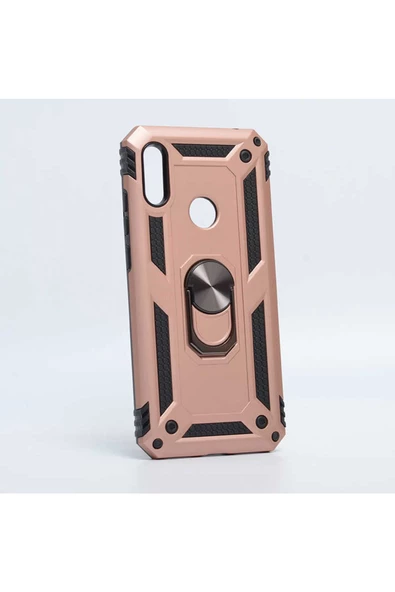 CEPCASE    Huawei Y6 Pro 2019 Kılıf Standlı Magnet Mıknatıslı Yüzük Armored Zırhlı Kapak - Resim 2