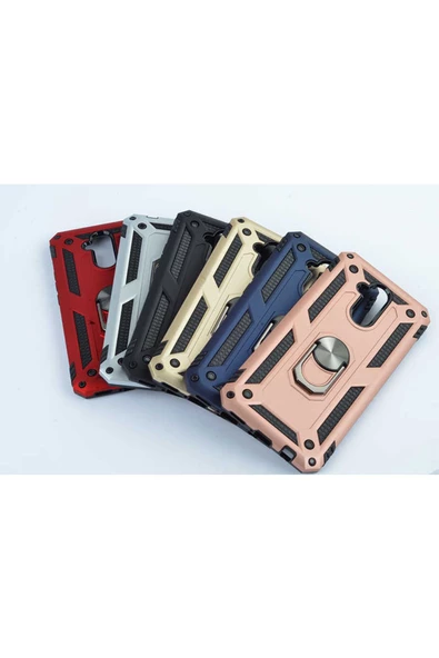 CEPCASE Huawei Mate 20 Lite Kılıf Standlı Magnet Mıknatıslı Yüzük Armored Zırhlı Kapak - 6