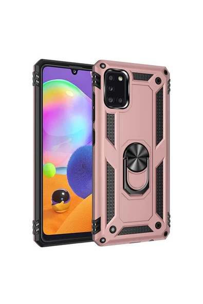 CEPCASE    Samsung Galaxy A31 Kılıf Standlı Magnet Mıknatıslı Yüzük Armored Zırhlı Kapak ürün görseli