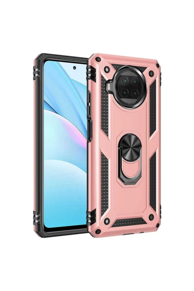 CEPCASE    Xiaomi Redmi Note 9 Pro 5g Kılıf Standlı Magnet Mıknatıslı Yüzük Armored Zırhlı Kapak ürün görseli