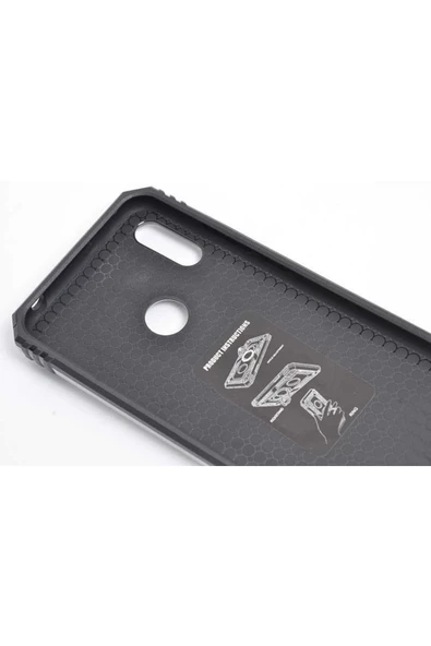 CEPCASE    Huawei Y6 Pro 2019 Kılıf Standlı Magnet Mıknatıslı Yüzük Armored Zırhlı Kapak - Resim 5