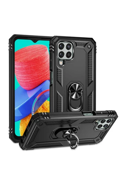 CEPCASE    Samsung Galaxy M33 Kılıf Standlı Magnet Mıknatıslı Yüzük Armored Zırhlı Kapak ürün görseli