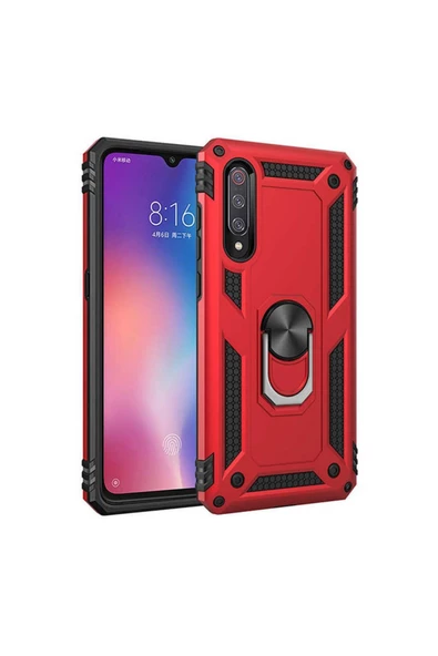 CEPCASE    Xiaomi Mi 9 Kılıf Standlı Magnet Mıknatıslı Yüzük Armored Zırhlı Kapak ürün görseli