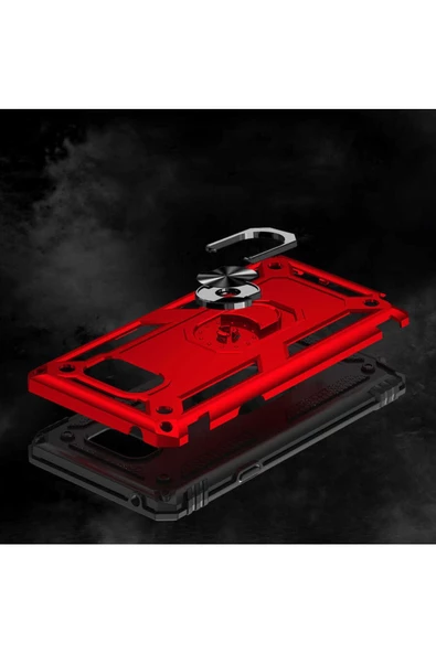 CEPCASE    Samsung Galaxy Note 5 Kılıf Standlı Magnet Mıknatıslı Yüzük Armored Zırhlı Kapak - Resim 4