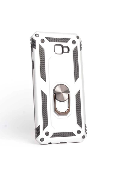 CEPCASE    Samsung Galaxy J4 Plus Kılıf Standlı Magnet Mıknatıslı Yüzük Armored Zırhlı Kapak - 2