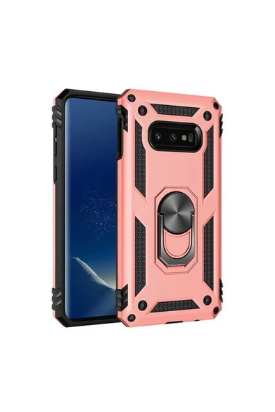 CEPCASE    Samsung Galaxy S10e Kılıf Standlı Magnet Mıknatıslı Yüzük Armored Zırhlı Kapak ürün görseli