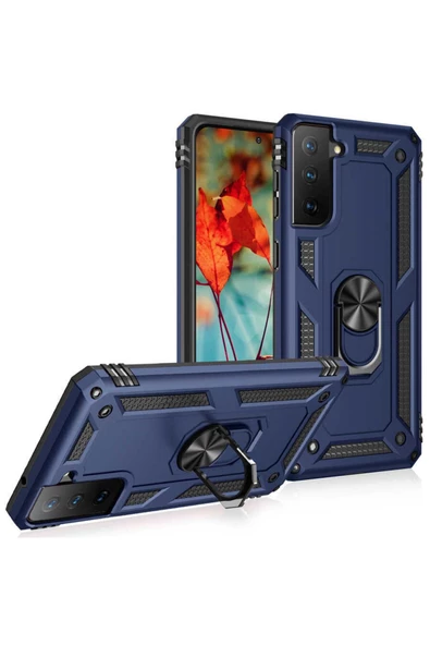 CEPCASE    Samsung Galaxy S21 Fe Kılıf Standlı Magnet Mıknatıslı Yüzük Armored Zırhlı Kapak ürün görseli