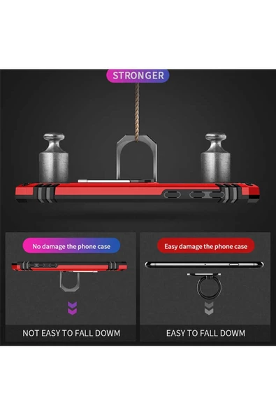 CEPCASE    Samsung Galaxy S10e Kılıf Standlı Magnet Mıknatıslı Yüzük Armored Zırhlı Kapak - Resim 5