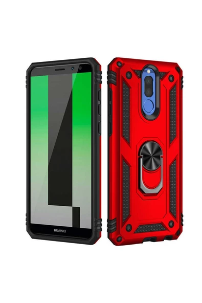 CEPCASE    Huawei Mate 10 Lite Kılıf Standlı Magnet Mıknatıslı Yüzük Armored Zırhlı Kapak - Resim 4